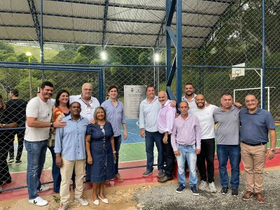 Vereadores participam de Inauguração da Quadra Poliesportiva da Escola Joaquim Vital Vieira 