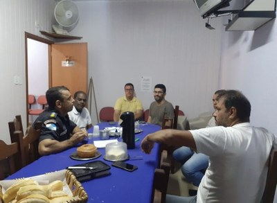 Reunião com o Comandante do 38º Batalhão de Polícia Militar, Tenente Coronel, Júlio César