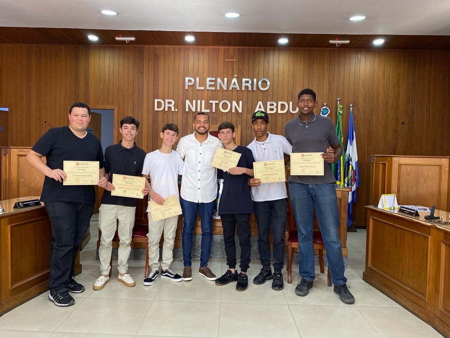 Posse dos Grêmios Estudantis do Colégio Estadual Mariano Procópio e Colégio Cívico Militar Joaquim Vital Vieira