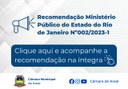 Recomendação Nº 002/2023-1 do Ministério Público do Estado do Rio de Janeiro Recomendação Nº 002/2023-1 do Ministério Público do Estado do Rio de Janeiro